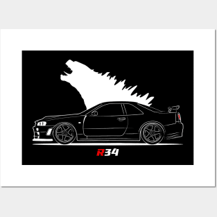 R 34 JDM Skyline Posters and Art